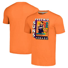Devin Booker Phoenix Suns Homage Unisex SkyBox Player Tri-Blend T-Shirt Orange - NBA