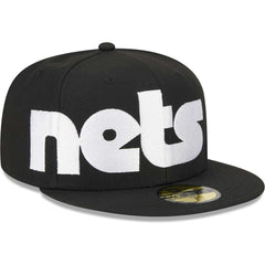 Brooklyn Nets Checkerboard UV 59FIFTY Fitted Hat Black - NBA