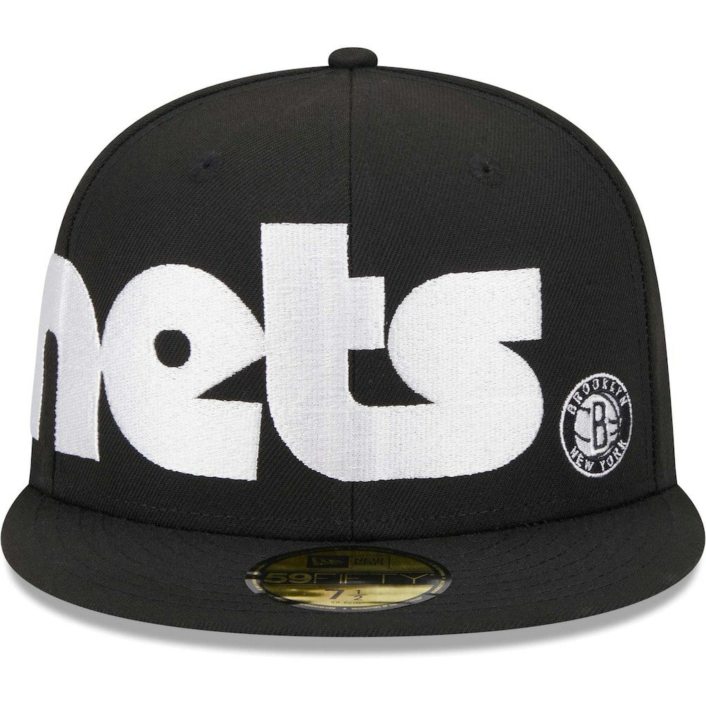 Brooklyn Nets Checkerboard UV 59FIFTY Fitted Hat Black - NBA