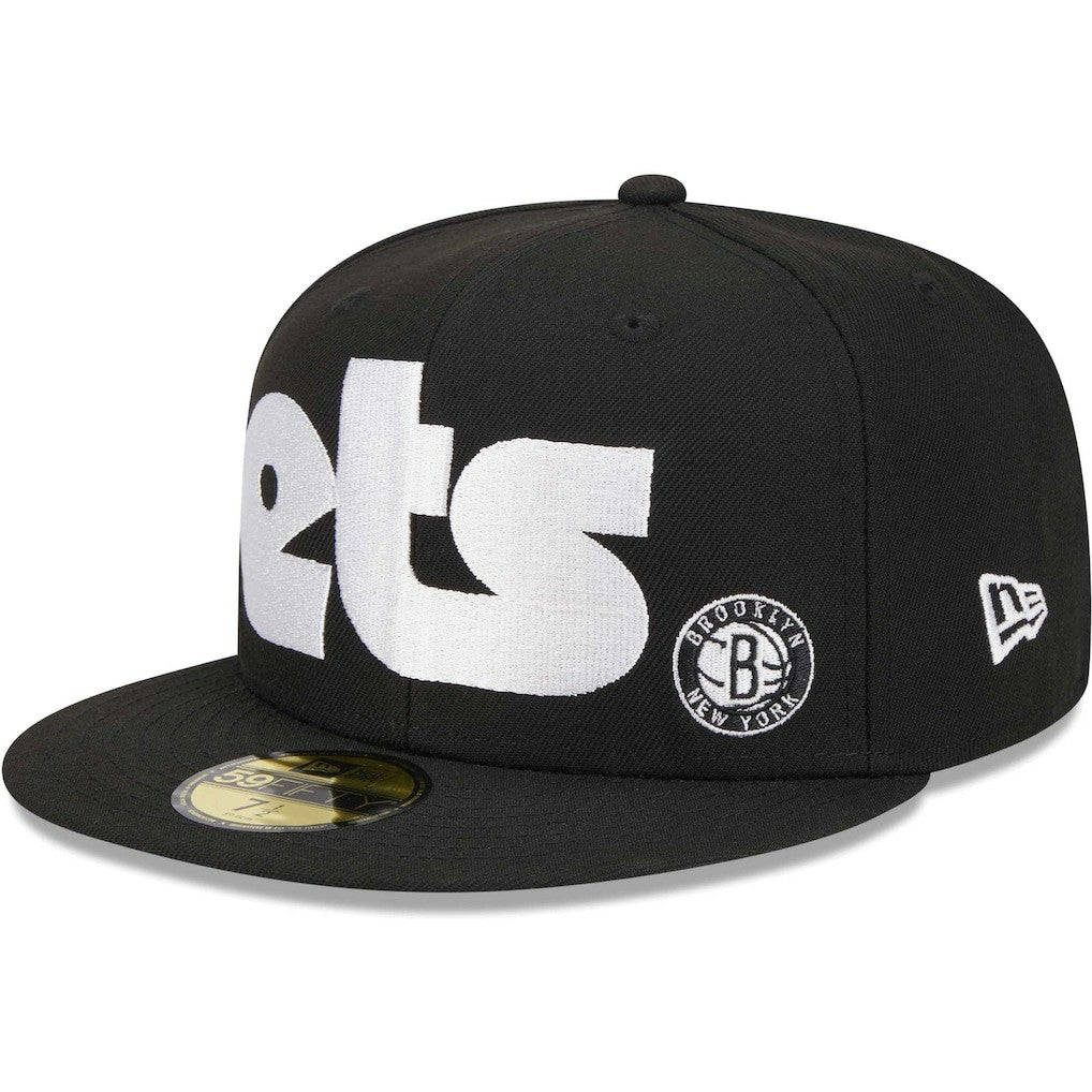 Brooklyn Nets Checkerboard UV 59FIFTY Fitted Hat Black - NBA