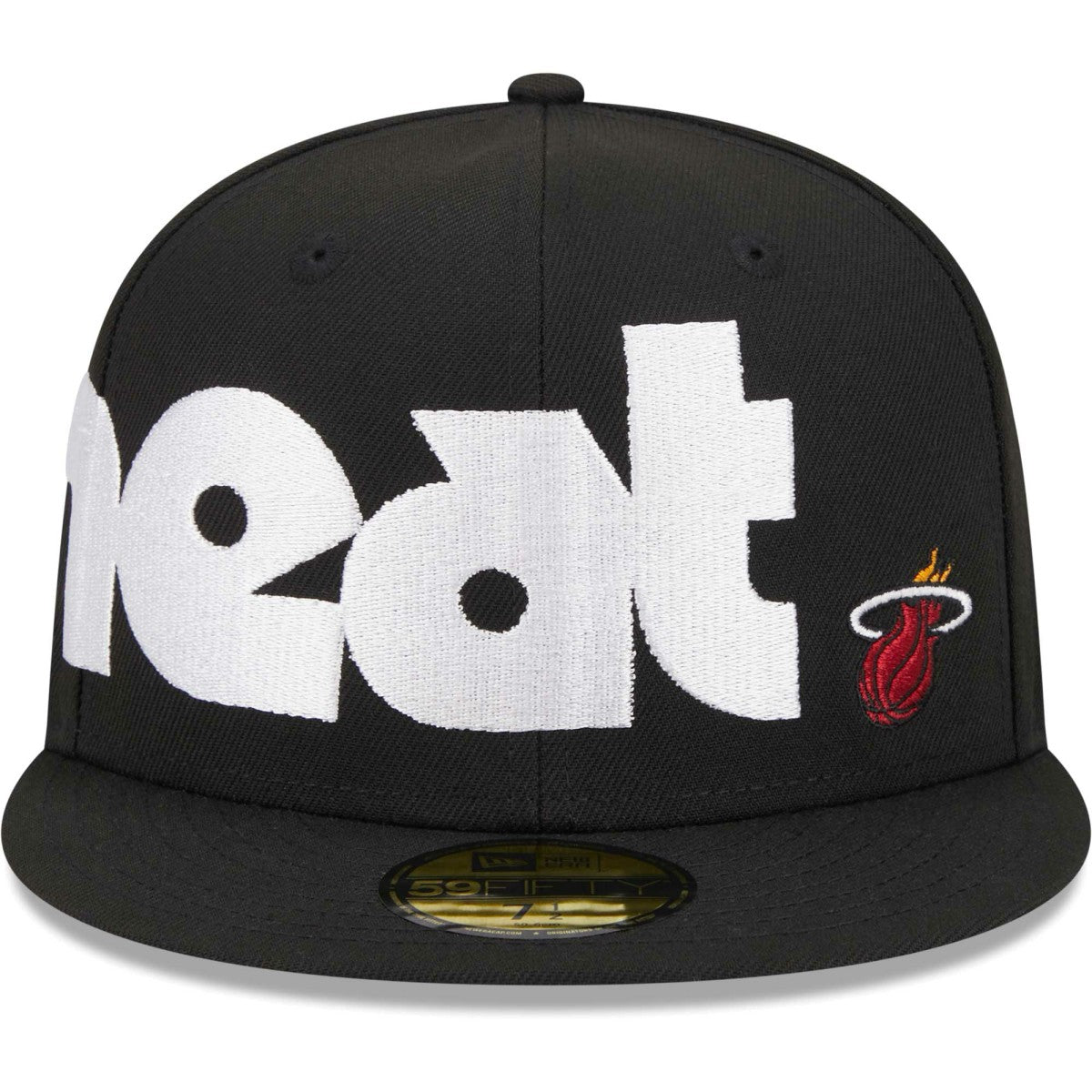 Miami Heat Checkerboard UV 59FIFTY Fitted Hat Black - NBA