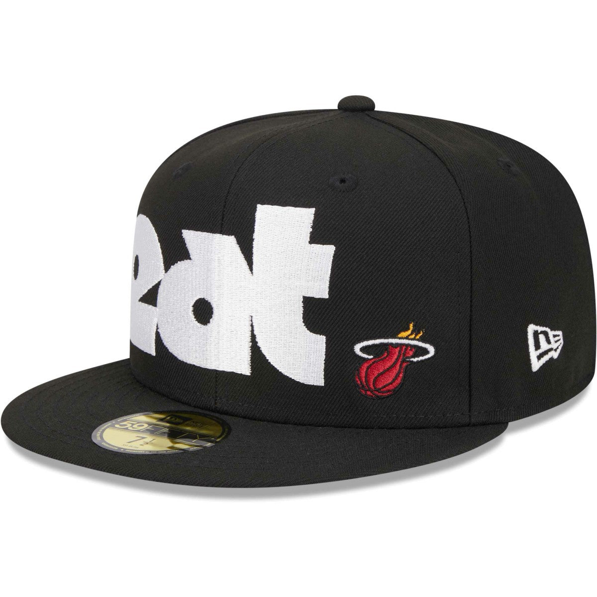 Miami Heat Checkerboard UV 59FIFTY Fitted Hat Black - NBA