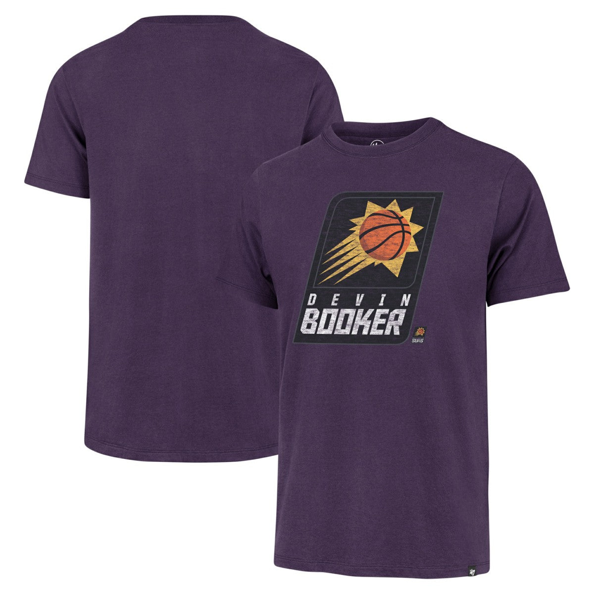 Devin Booker Phoenix Suns '47 Player Logo Vintage T-Shirt Purple - NBA