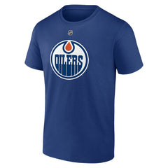 Zach Hyman Edmonton Oilers Fanatics Authentic Stack Name & Number T-Shirt - Blue - NHL