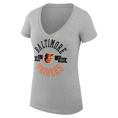 Baltimore Orioles G-III 4Her by Carl Banks Women's Super-Slim Fit Lightweight City Graphic V-Neck T-Shirt - MLB
