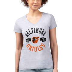 Baltimore Orioles G-III 4Her by Carl Banks Women's Super-Slim Fit Lightweight City Graphic V-Neck T-Shirt - MLB