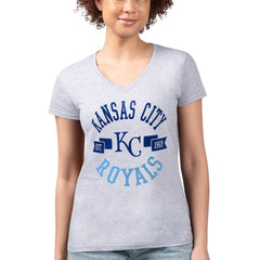 Kansas City Royals G-III 4Her by Carl Banks Women's Super-Slim Fit Lightweight City Graphic V-Neck T-Shirt - MLB