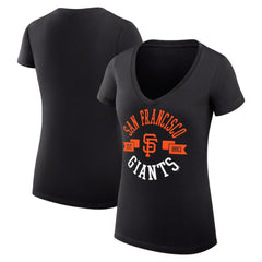 San Francisco Giants G-III 4Her by Carl Banks Women's Super-Slim Fit Lightweight City Graphic V-Neck T-Shirt - MLB