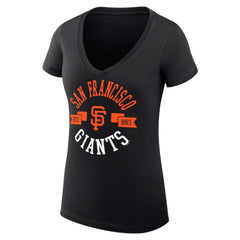 San Francisco Giants G-III 4Her by Carl Banks Women's Super-Slim Fit Lightweight City Graphic V-Neck T-Shirt - MLB