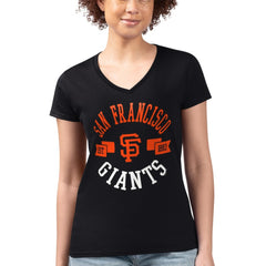 San Francisco Giants G-III 4Her by Carl Banks Women's Super-Slim Fit Lightweight City Graphic V-Neck T-Shirt - MLB