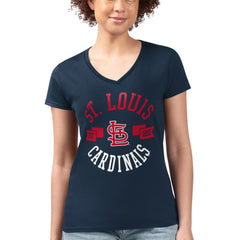 St. Louis Cardinals G-III 4Her by Carl Banks Women's Super-Slim Fit Lightweight City Graphic V-Neck T-Shirt - MLB