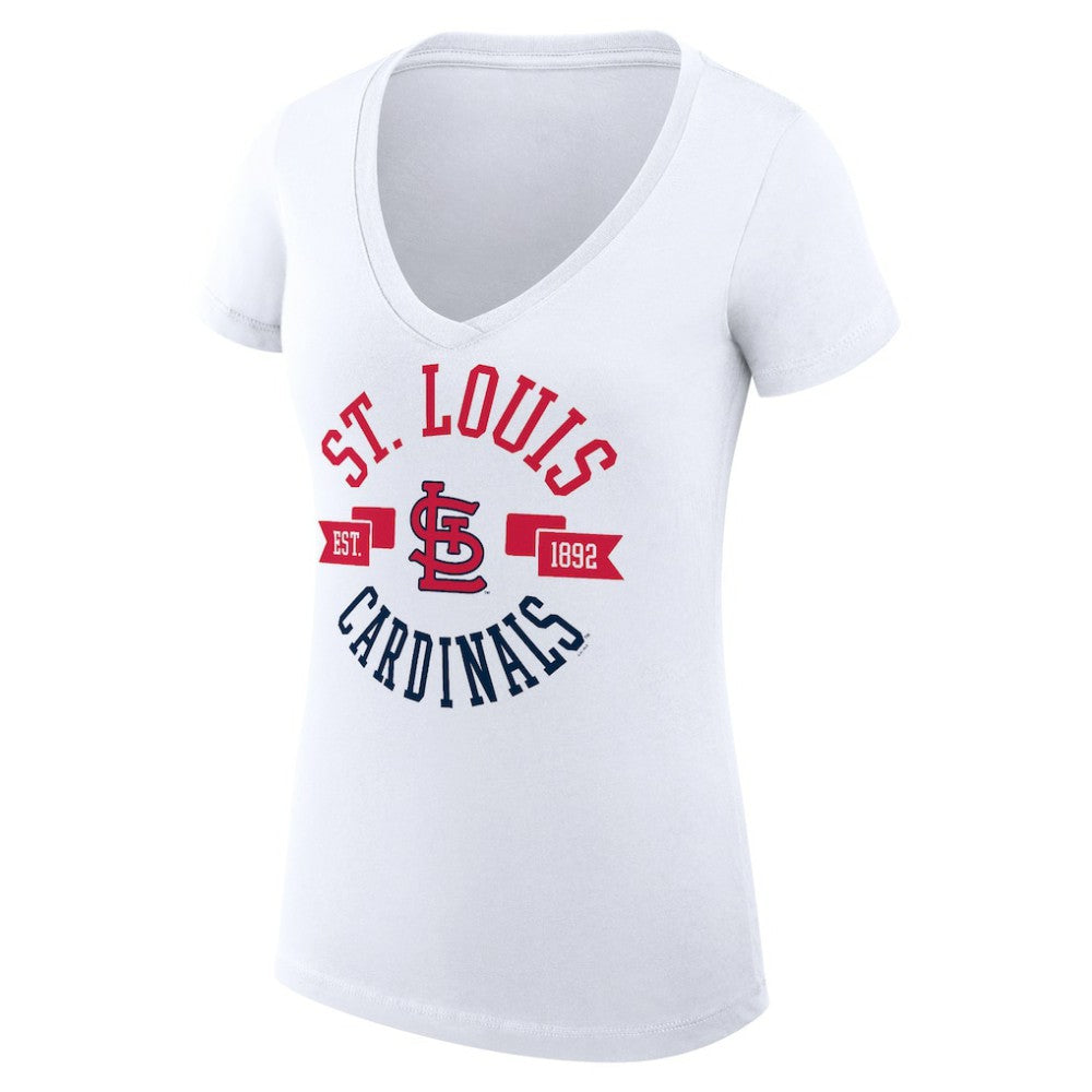 St. Louis Cardinals G-III 4Her by Carl Banks Women's Super-Slim Fit Lightweight City Graphic V-Neck T-Shirt - MLB