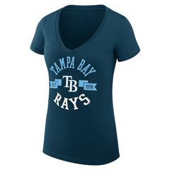 Tampa Bay Rays G-III 4Her by Carl Banks Women's Super-Slim Fit Lightweight City Graphic V-Neck T-Shirt - MLB