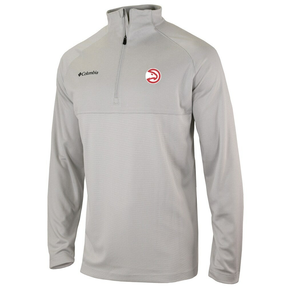 Atlanta Hawks Omni-Wick Rockin' It Quarter-Zip Pullover Top Heather Gray - NBA