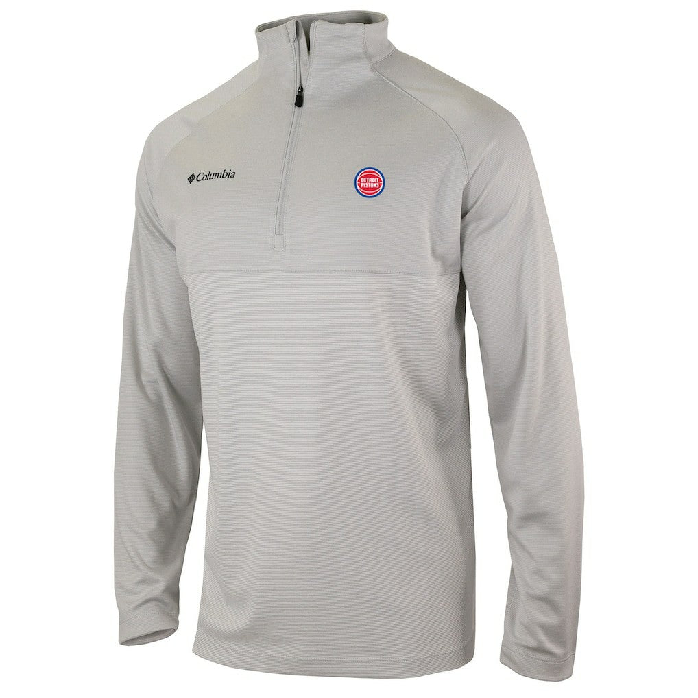 Detroit Pistons Omni-Wick Rockin' It Quarter-Zip Pullover Top Heather Gray - NBA