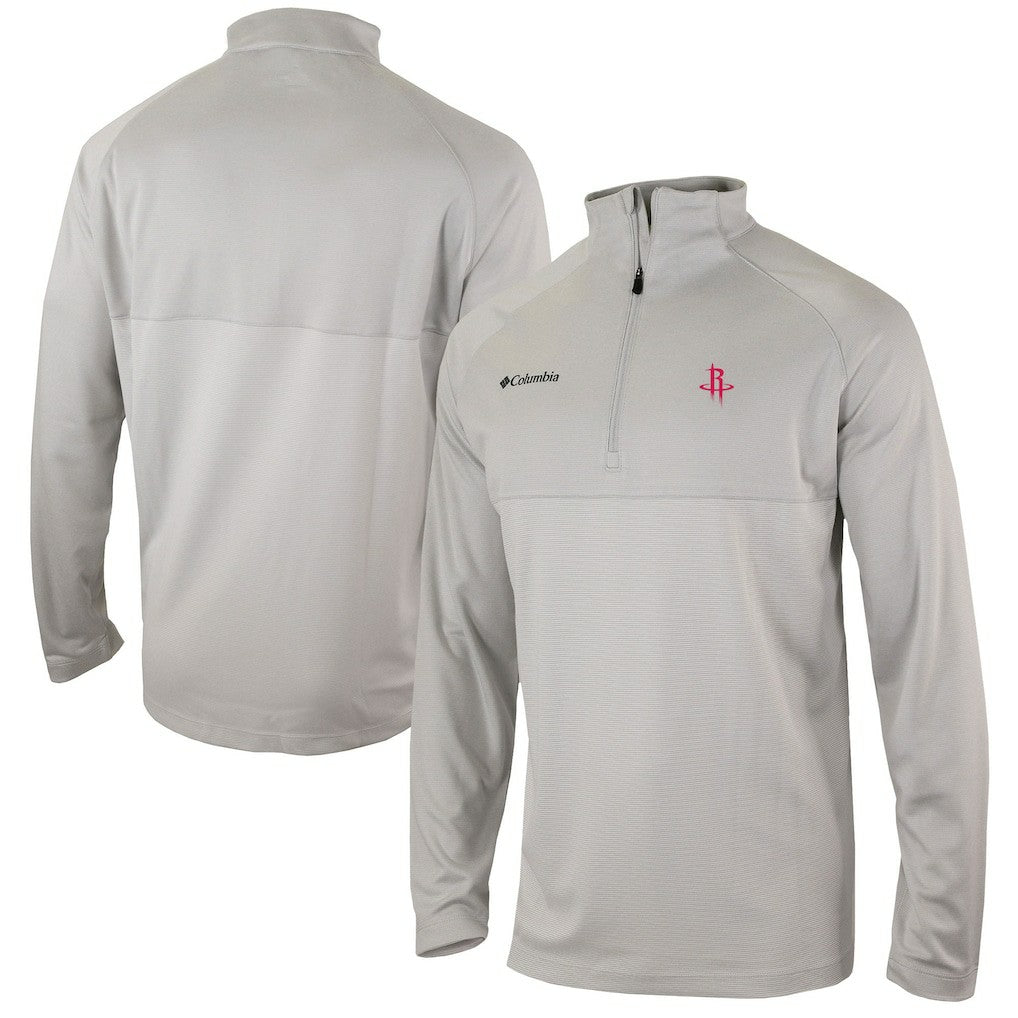 Houston Rockets Omni-Wick Rockin' It Quarter-Zip Pullover Top Heather Gray - NBA