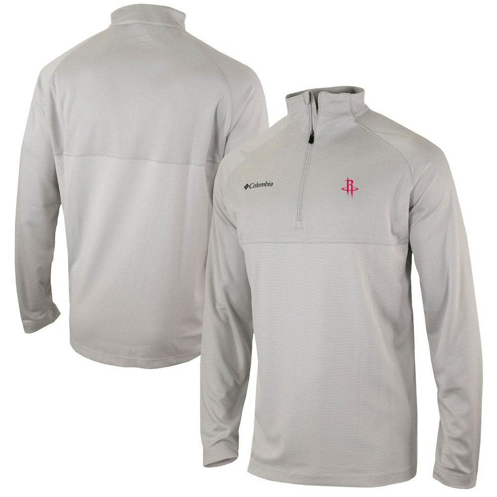 Houston Rockets Omni-Wick Rockin' It Quarter-Zip Pullover Top Heather Gray - NBA