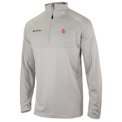Houston Rockets Omni-Wick Rockin' It Quarter-Zip Pullover Top Heather Gray - NBA
