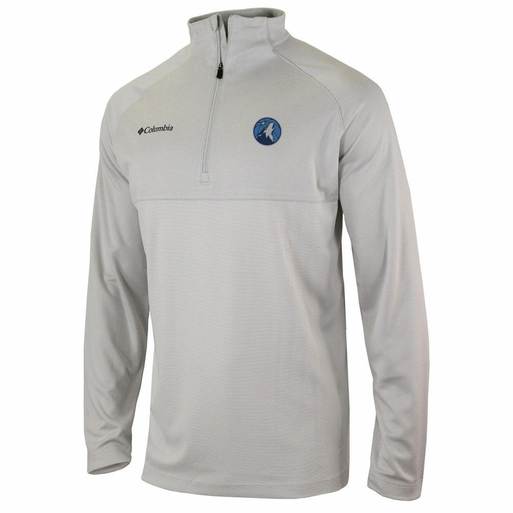 Minnesota Timberwolves Omni-Wick Rockin' It Quarter-Zip Pullover Top Heather Gray - NBA