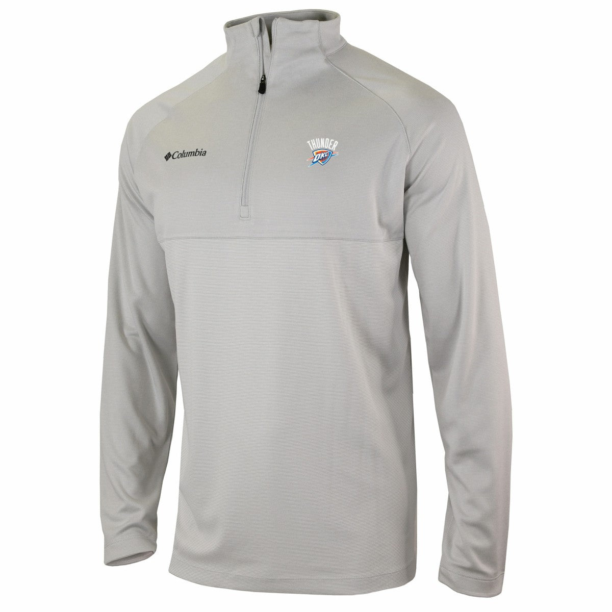Oklahoma City Thunder Omni-Wick Rockin' It Quarter-Zip Pullover Top Heather Gray - NBA