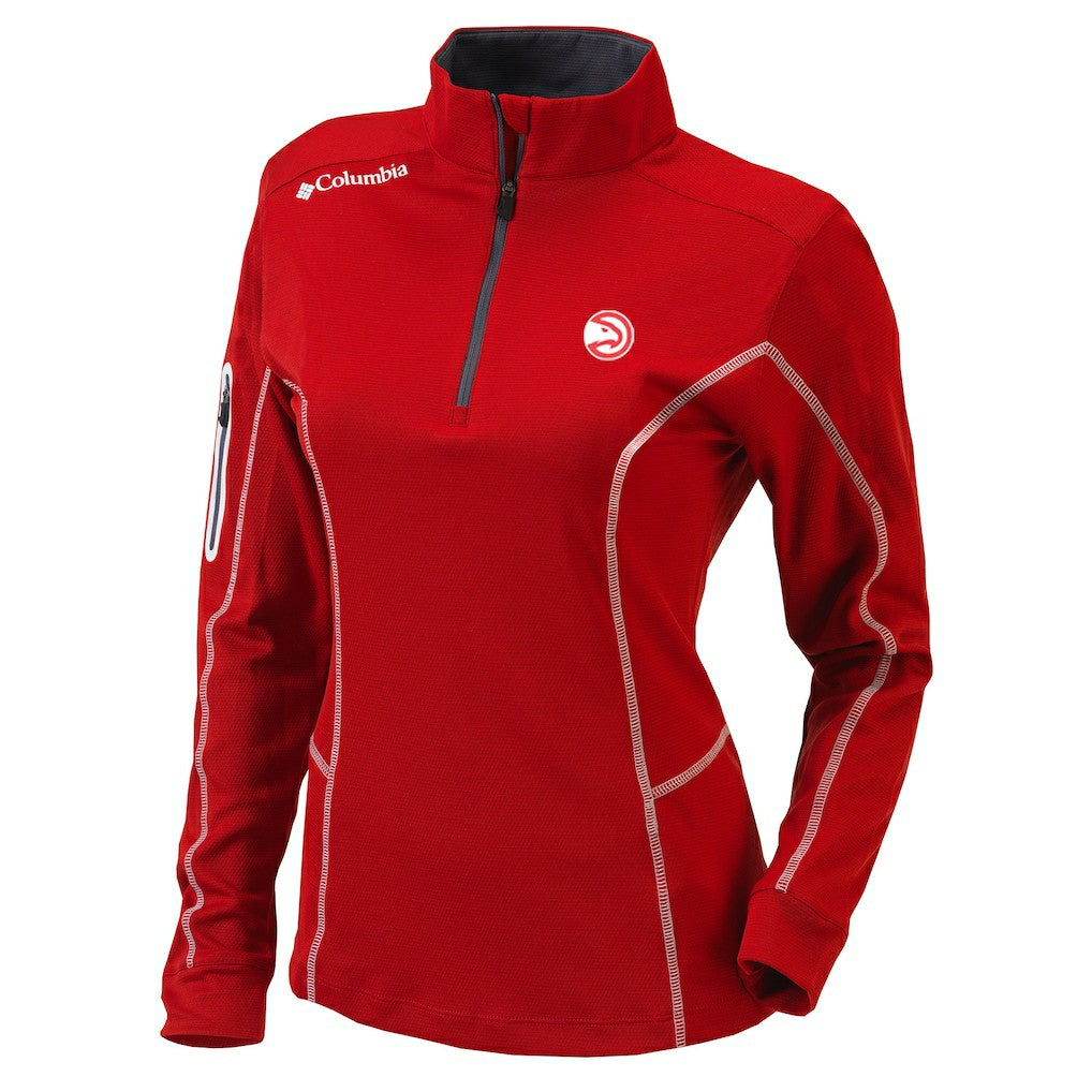 Atlanta Hawks Women's Omni-Wick Shotgun Quarter-Zip Pullover Top Red - NBA