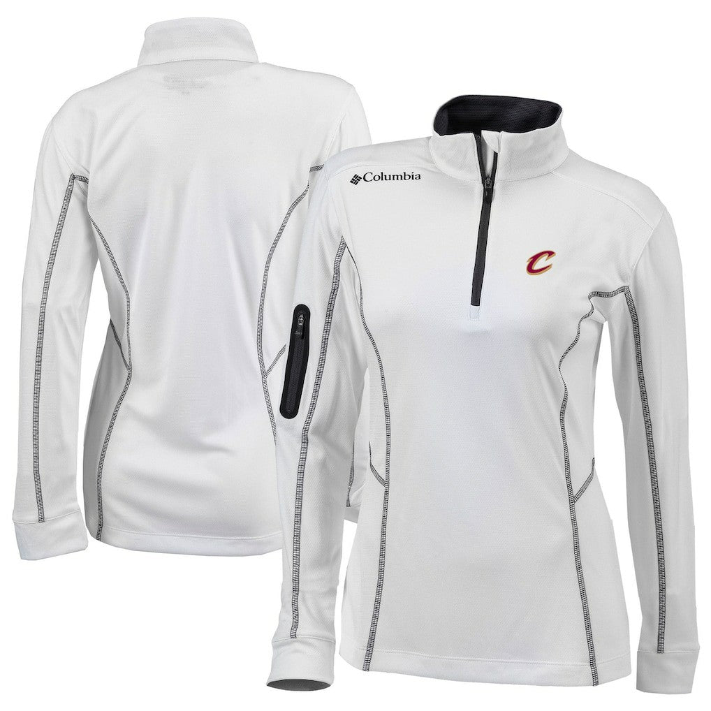 Cleveland Cavaliers Women's Omni-Wick Shotgun Quarter-Zip Pullover Top White - NBA