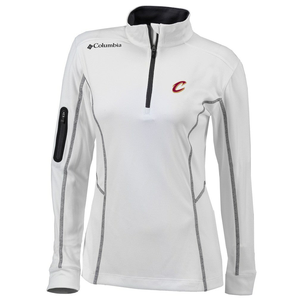 Cleveland Cavaliers Women's Omni-Wick Shotgun Quarter-Zip Pullover Top White - NBA