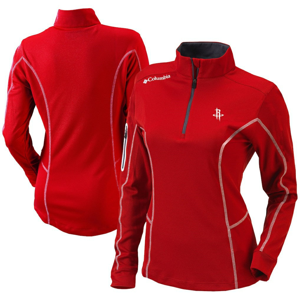 Houston Rockets Women's Omni-Wick Shotgun Quarter-Zip Pullover Top Red - NBA