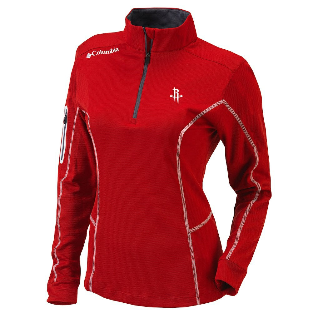 Houston Rockets Women's Omni-Wick Shotgun Quarter-Zip Pullover Top Red - NBA
