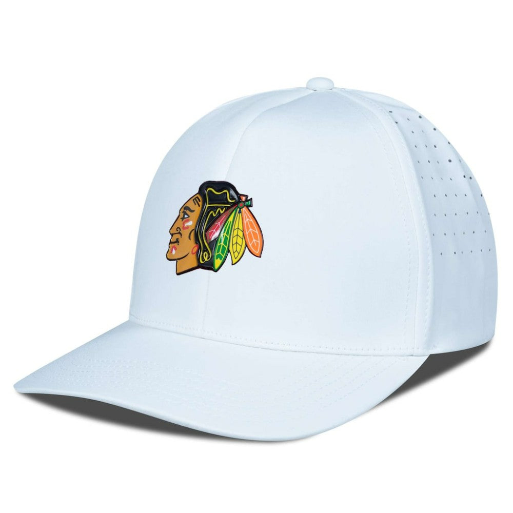 Chicago Blackhawks Levelwear Zeta Flex Hat - White - NHL