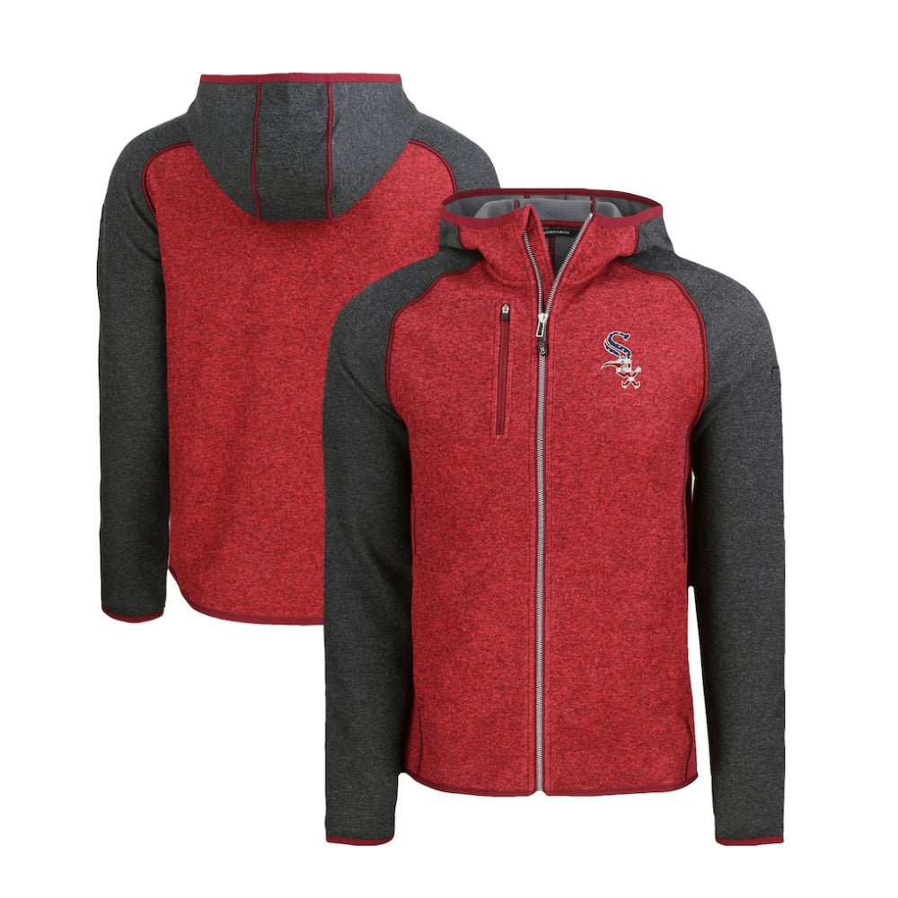 Chicago White Sox Cutter & Buck Stars & Stripes Mainsail Sweater-Knit Full-Zip Hoodie - MLB