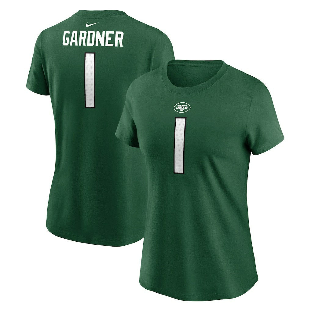 Sauce Gardner New York Jets Women's Player Name & Number T-Shirt Green | Nike for Sale