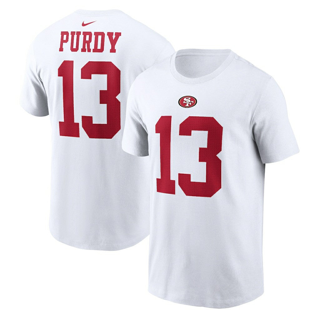Brock Purdy San Francisco 49ers Player Name & Number T-Shirt White | Nike for Sale