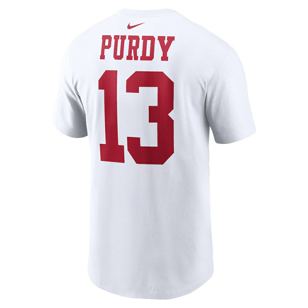 Brock Purdy San Francisco 49ers Player Name & Number T-Shirt White | Nike for Sale
