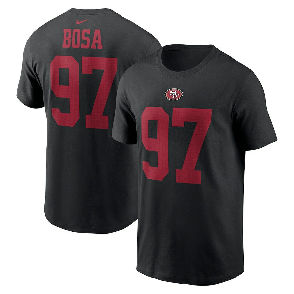 Nick Bosa San Francisco 49ers Player Name & Number T-Shirt Black | Nike for Sale