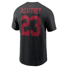 Christian McCaffrey San Francisco 49ers Player Name & Number T-Shirt Black | Nike for Sale