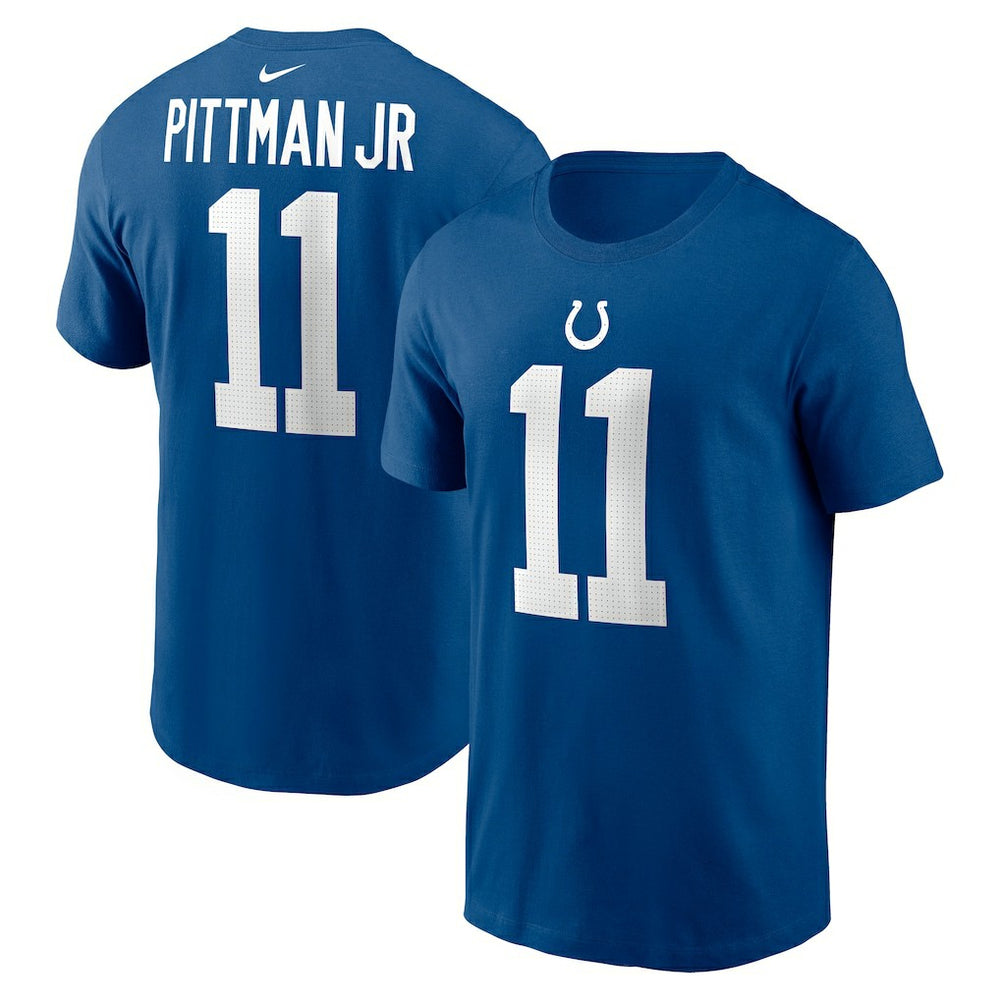 Michael Pittman Jr. Indianapolis Colts Player Name & Number T-Shirt Royal | Nike for Sale