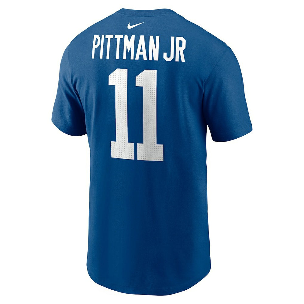 Michael Pittman Jr. Indianapolis Colts Player Name & Number T-Shirt Royal | Nike for Sale