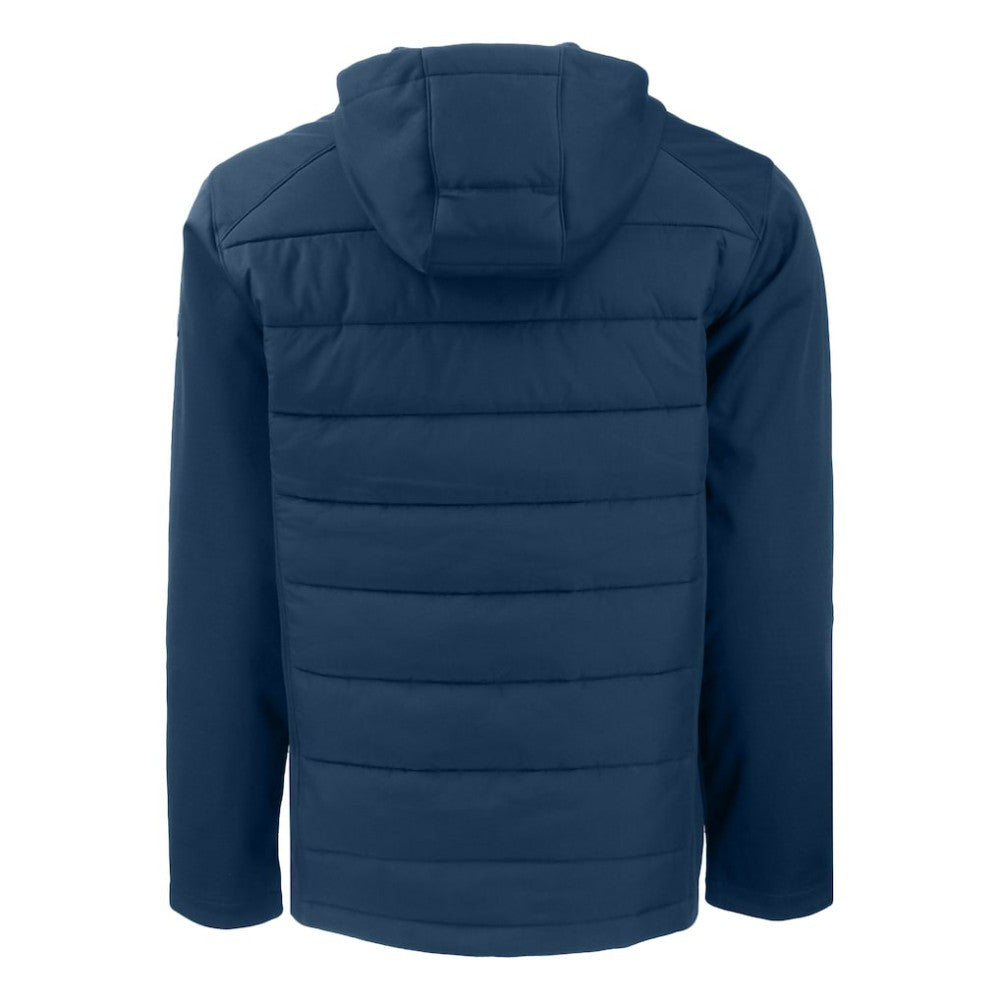 Chicago Cubs Cutter & Buck Stars & Stripes Big & Tall Evoke Hybrid Eco Softshell Recycled Full-Zip Hoodie Jacket - MLB