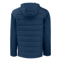 Chicago Cubs Cutter & Buck Stars & Stripes Big & Tall Evoke Hybrid Eco Softshell Recycled Full-Zip Hoodie Jacket - MLB