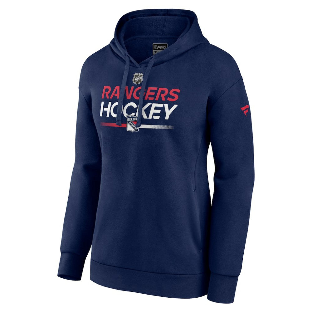 New York Rangers Fanatics Women's Alternate Wordmark Fleece Pullover Hoodie - Navy - NHL