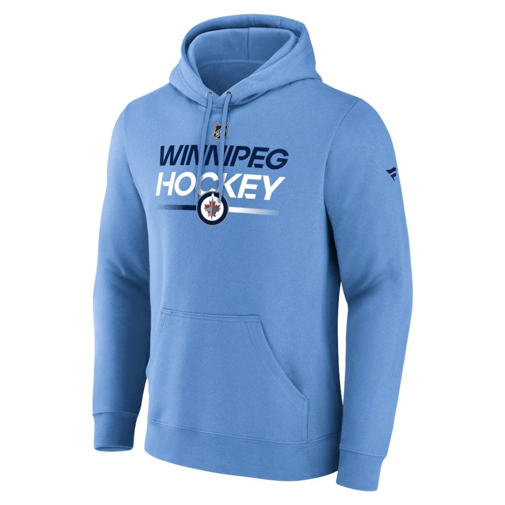 Winnipeg Jets Fanatics Alternate Wordmark Fleece Pullover Hoodie - Light Blue - NHL