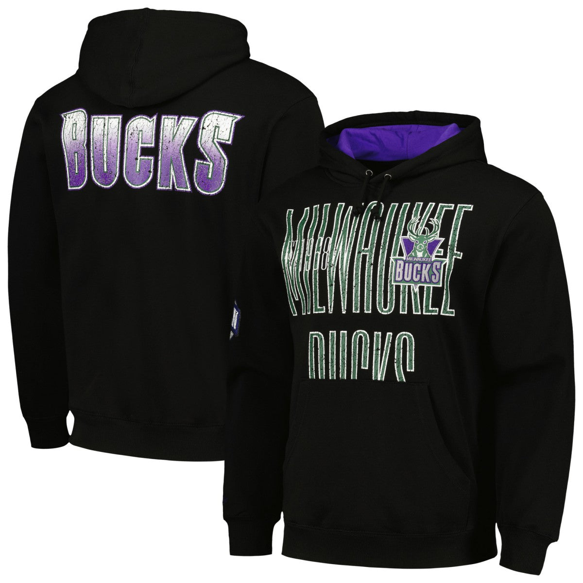 Milwaukee Bucks Hardwood Classics OG 2.0 Pullover Hoodie Black - NBA