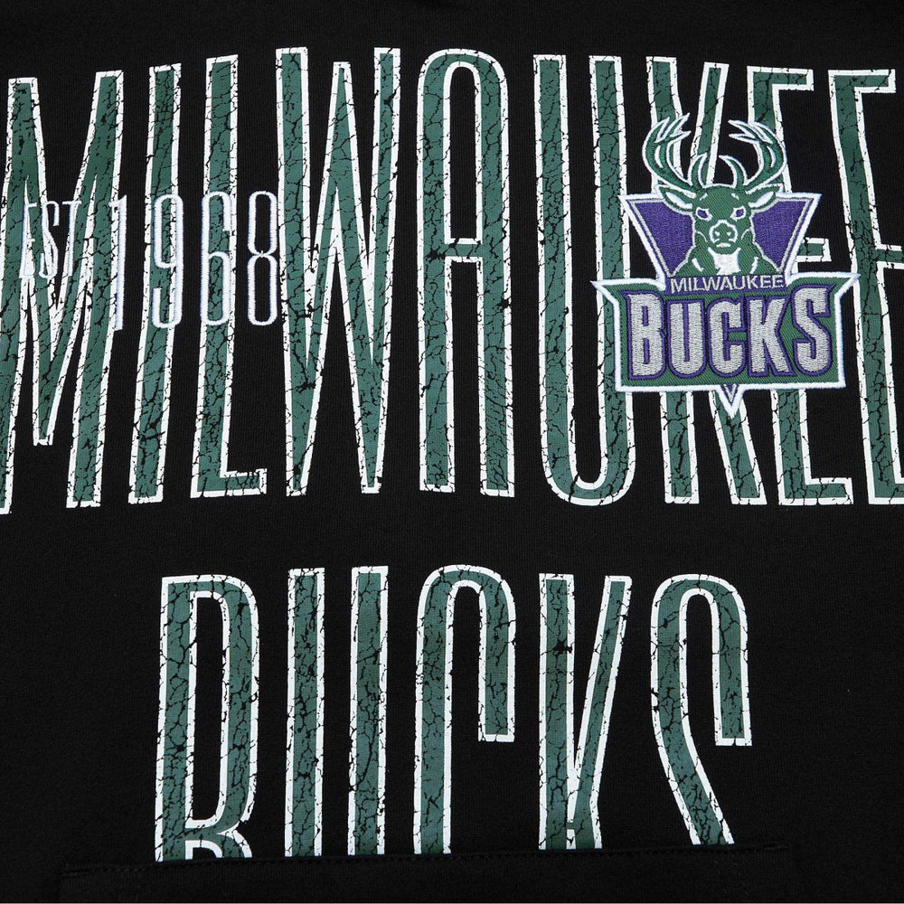 Milwaukee Bucks Hardwood Classics OG 2.0 Pullover Hoodie Black - NBA