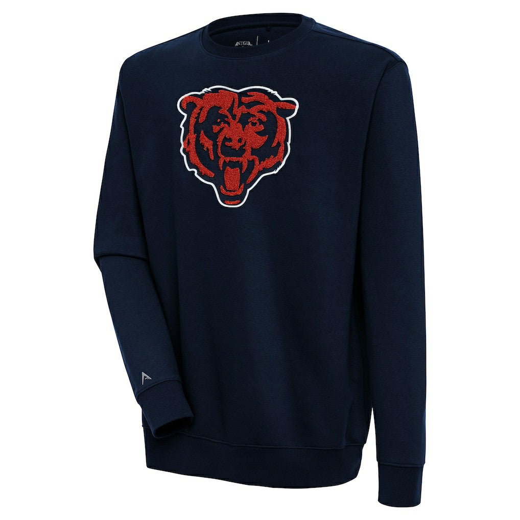 Chicago Bears Antigua Victory Crewneck Pullover Sweatshirt Navy | NFL