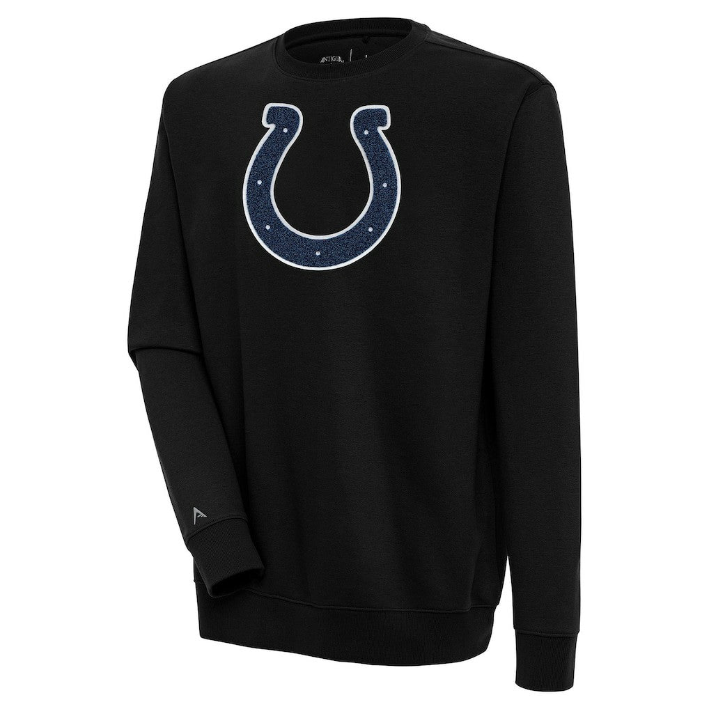 Indianapolis Colts Antigua Victory Crewneck Pullover Sweatshirt Black | NFL