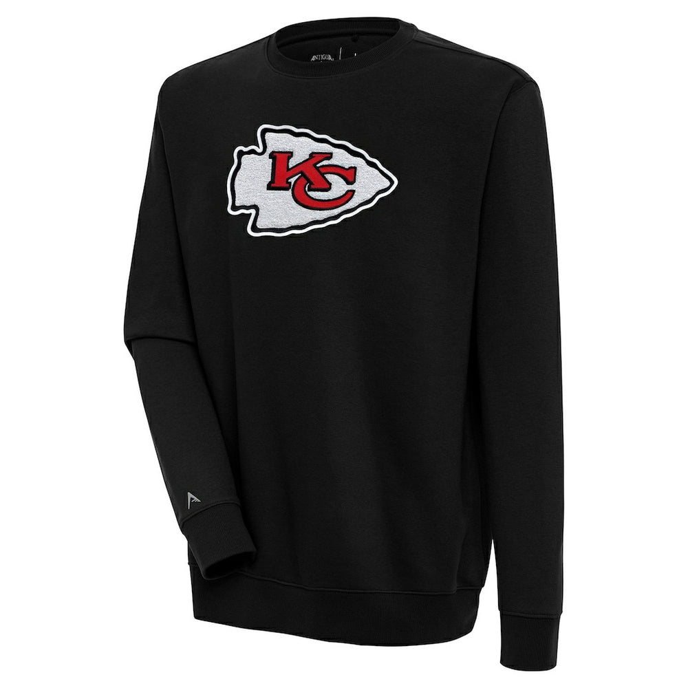 Kansas City Chiefs Antigua Victory Crewneck Pullover Sweatshirt Black | NFL