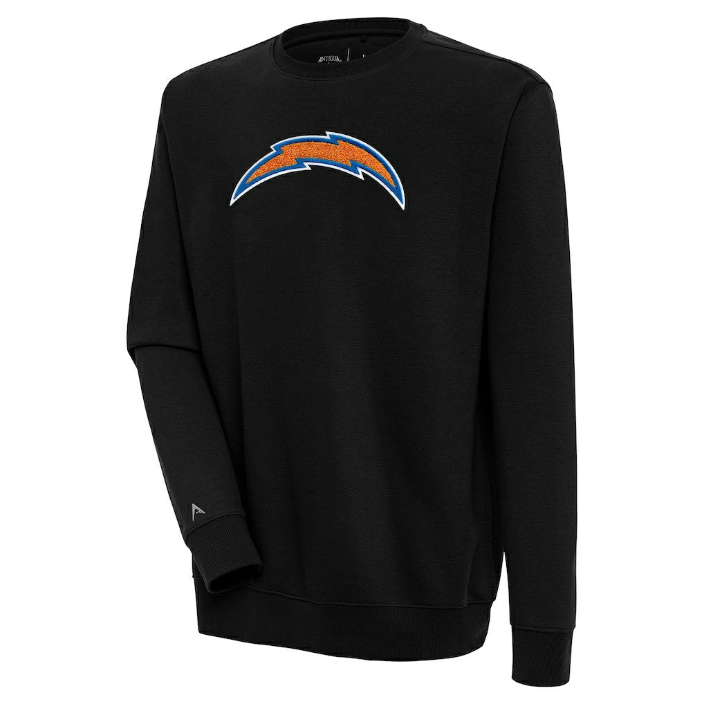 Los Angeles Chargers Antigua Victory Crewneck Pullover Sweatshirt Black | NFL