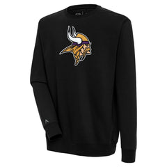 Minnesota Vikings Antigua Victory Crewneck Pullover Sweatshirt Black | NFL
