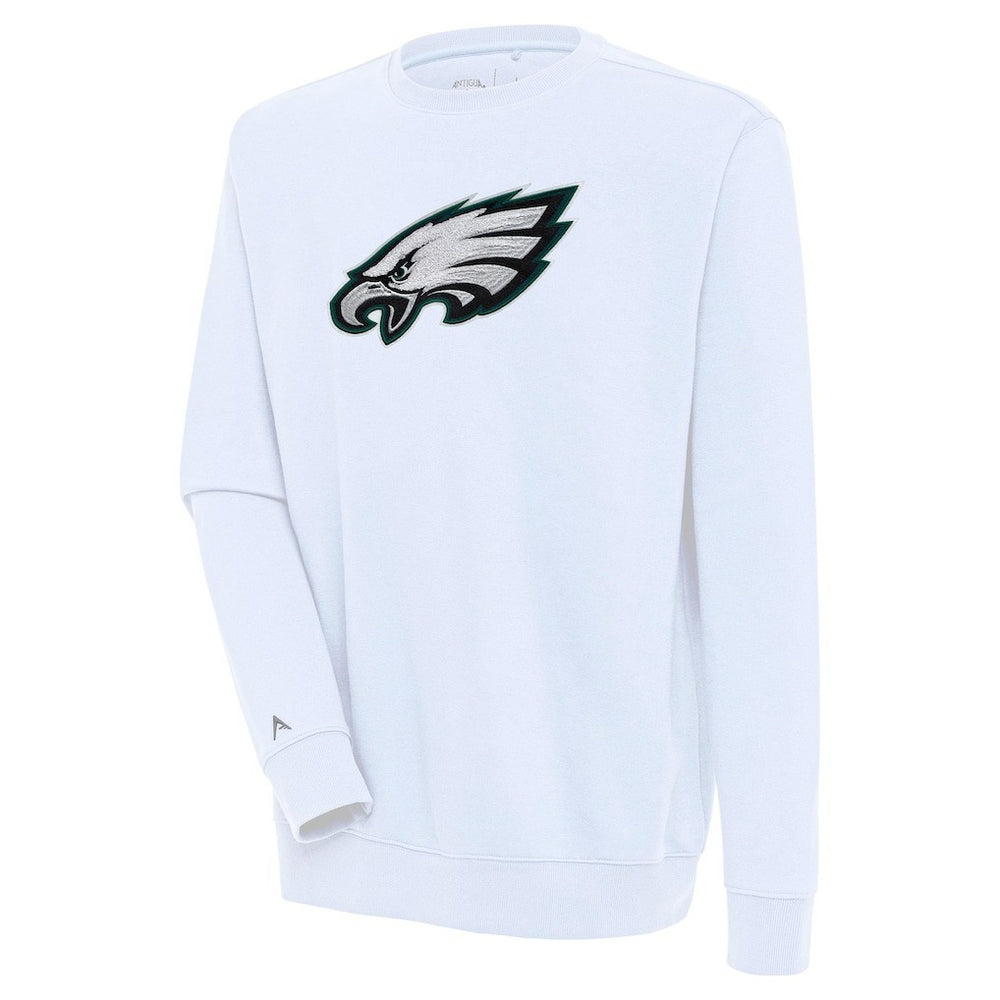 Philadelphia Eagles Antigua Victory Crewneck Pullover Sweatshirt White | NFL